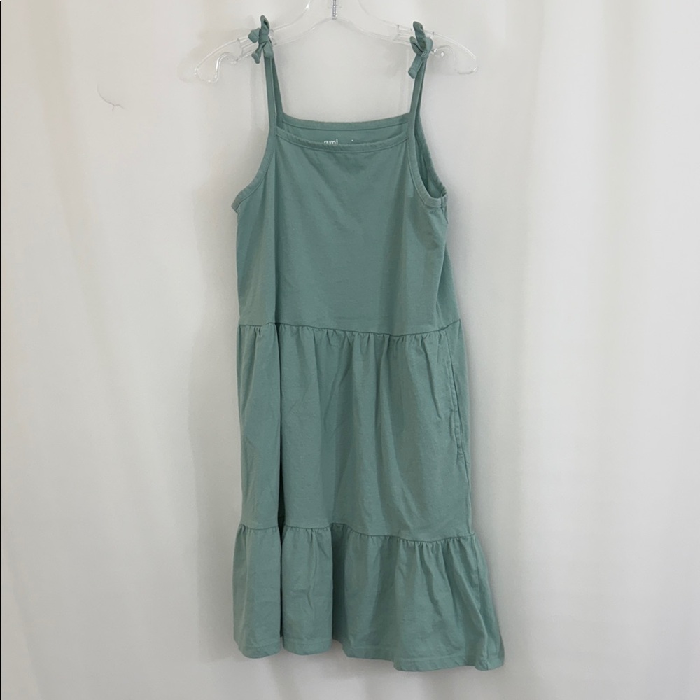 Girl’s Rumi + Ryder Tiered Dress in Green Size L 12-14